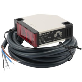 Heschen Photoelectric Sensor Switch, E3JK-R4M1, DC12-24V, Feedback Reflection Type, Detection Distance 4 Meter, with Reflector Panel