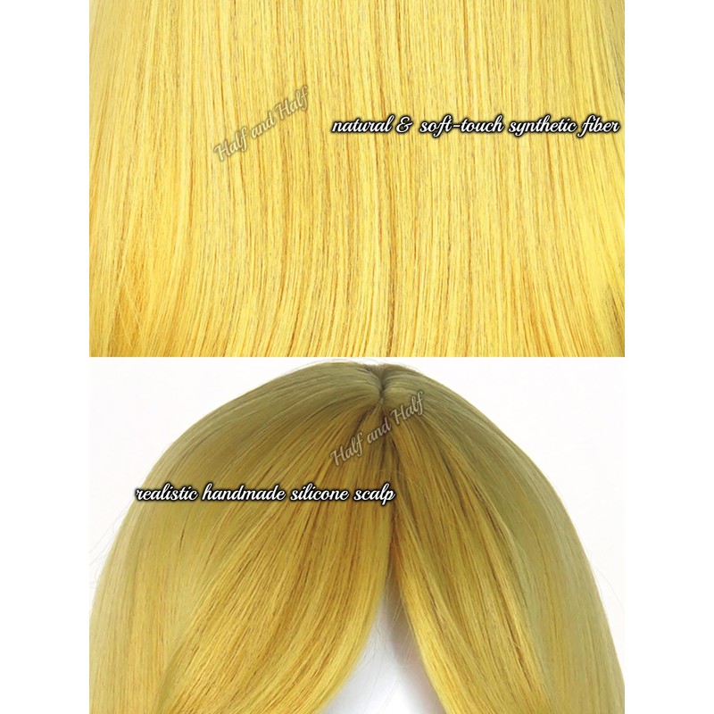 Long Blonde Straight Star Princess Cosplay Wig + Horn Headband