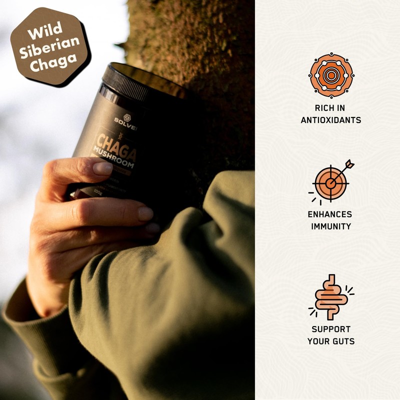 SOLVE Labs® ● Premium Siberian Chaga Extract Powder ● 10%