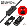 Verazquy Inline Cord Switch, 2Pcs Black Torpedo Switch 6A 250V