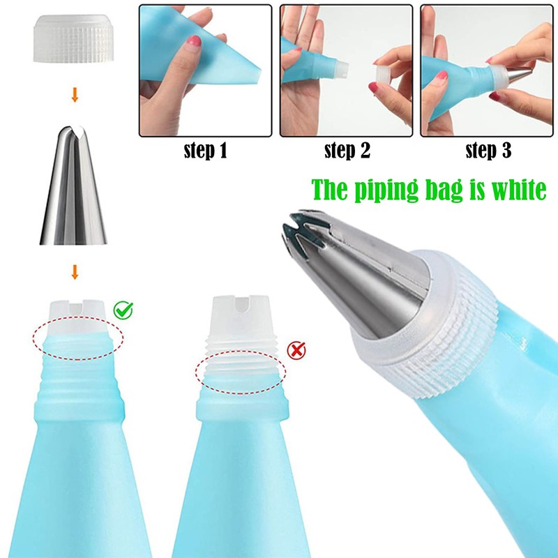 BDSHUNBF 36-piece piping bag set, reusable piping bag large with