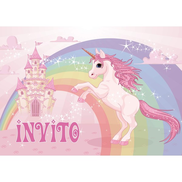 Edition Colibri 10 inviti per Festa di Compleanno; Motivo: Unicorno/inviti di Compleanno per Bambini/in Italiano (10952 IT)