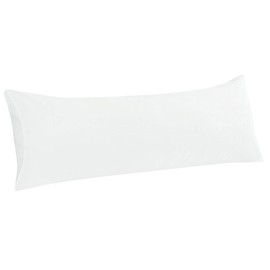 PiccoCasa 1800 Series 1800 Long Pillow Case with Envelope Closure, Microfibre for Body Pillow, Sleeping Pillow, White, 50 x 150 cm