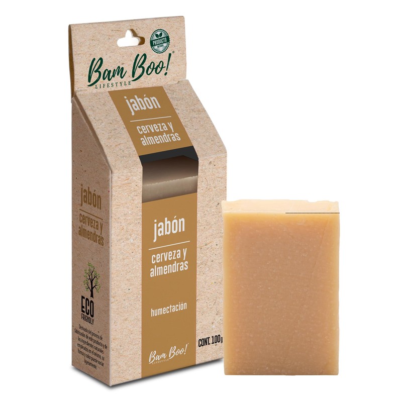 20 Pack Jabón Artesanal Natural Cerveza y Almendras 100 G