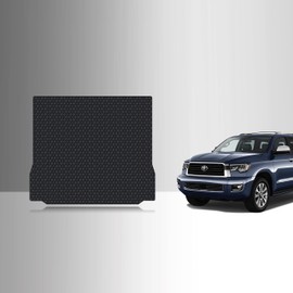 TOUGHPRO Cargo/Trunk Mats Accessories for Toyota Sequoia All Weather Heavy Duty Black Rubber 2008 2009 2010 2011 2012 2013 2014 2015 2016 2017 2018 2019 2020 2021 2022