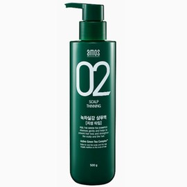 Amos Green Tea Realistic Refreshing Type Shampoo for Oily Hair 500g Large Capacity Scalp Trouble Acne Care / 아모스 녹차실감 산뜻한 타입 지성 모발용 샴푸 500g 대용량 두피트러블 여드름케어