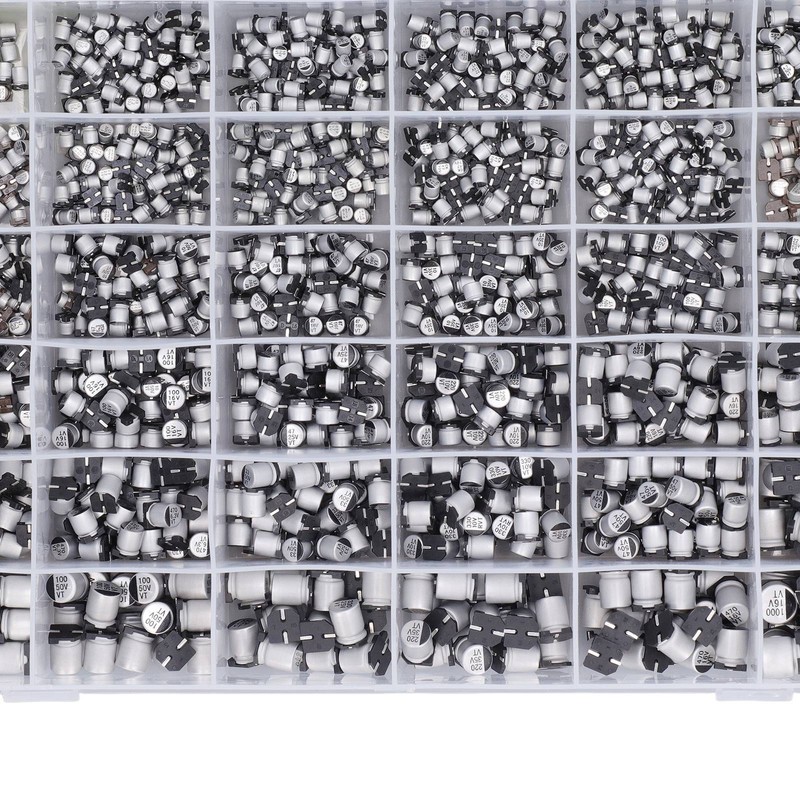 1520Pcs SMD Electrolytic Capacitor 36 Values 1uF‑1000uF Aluminum Assortment Set