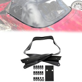 HECASA Rain Rail Replacement Compatible with 1990-2005 Mazda MX5 Miata Convertible Top Plastic Black
