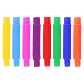 Tweezer - Pop Tube 8 Piezas Large Juguete Sensorial Juguete Antiestres Multicolor Push Tubos Sensoriales (Set Pop Tube)