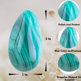 UU UNIHOM Rose Quartz Thumb Worry Stone Natural Chakra Reiki Polished Oval Pocket Palm Stone for Anxiety Stress Relief Therapy