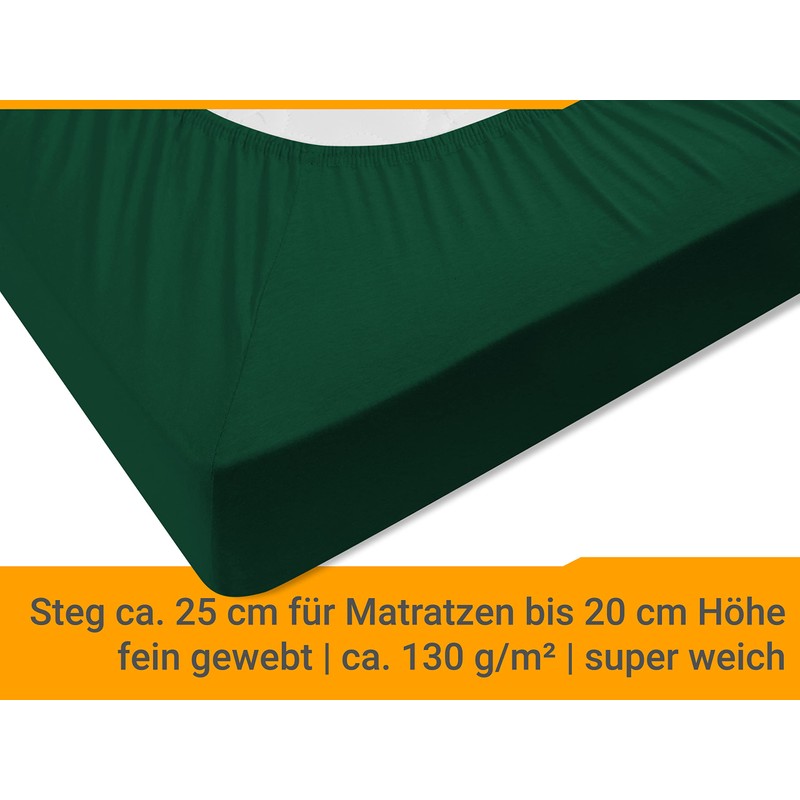 npluseins Jersey Fitted Sheet Made of 100% Cotton - Available