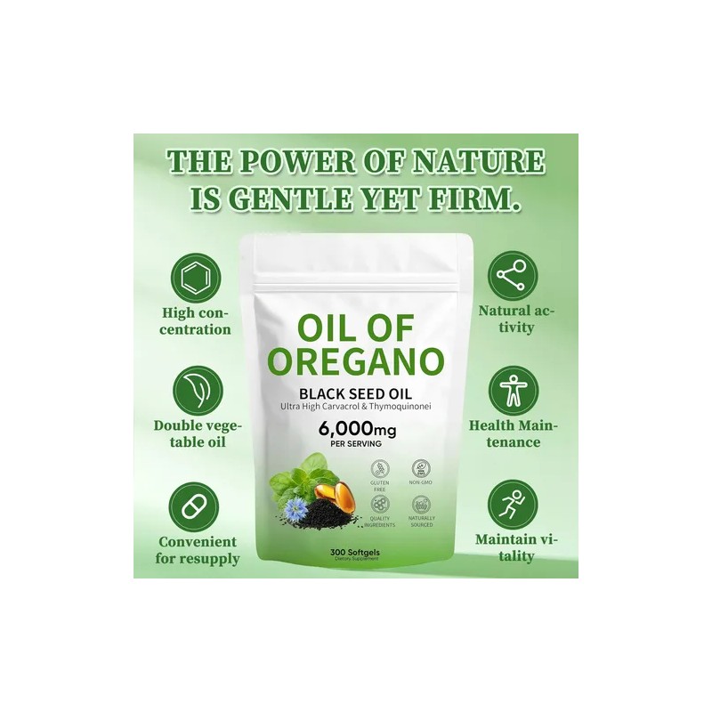Vifdusi Aceite De Orégano Con Semilla Negra Cápsulas 300