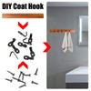 Pack of 30 Hooks for Screwing Black, Wardrobe Hooks, 28