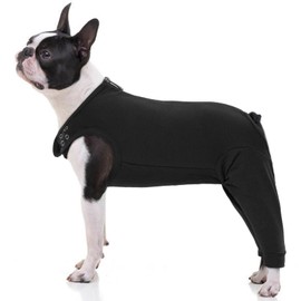 MHaustlie Dog Recovery Sleeve for Rear Legs Breathable Dog Surgery Recovery Suit with Zipper Dog Elbow Braces Protector Substitute E-Collar & Cone Anti-Licking Surgical Suit