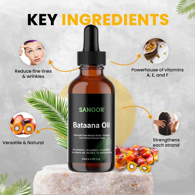 African Batana Oil |100% Pure (2.02oz)| Infused with Nutrients Pure