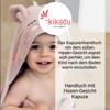 kikadu Hooded Towel Rabbit Rose - Children's Towel with Animal