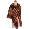 Boolavard Plaid Cashmere Feel Classic Soft Luxurious Winter Scarf For