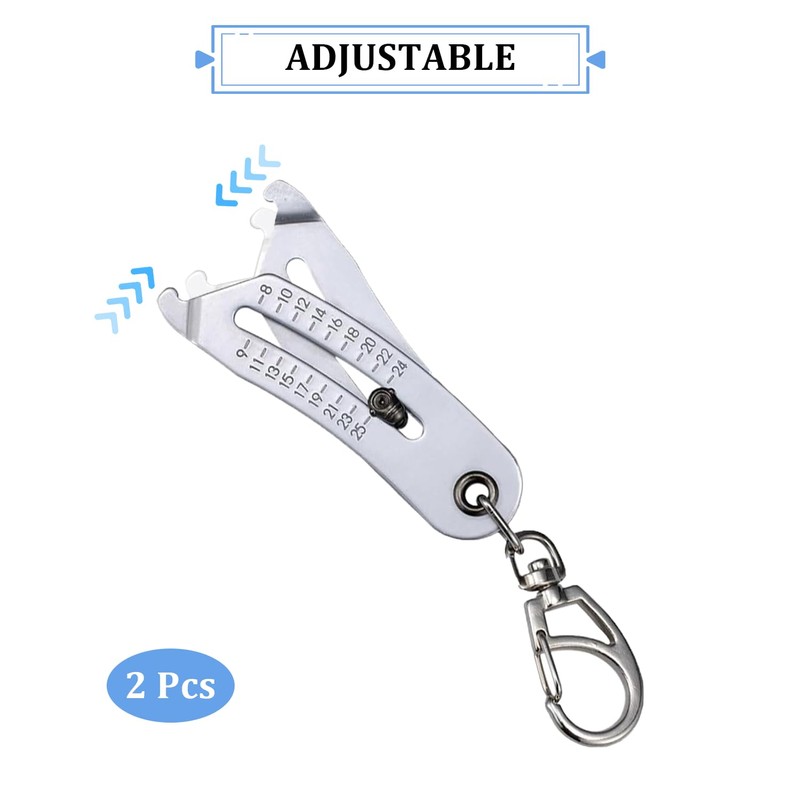 Portable Precise Thread Size Checker Keychain, Bolt Size Finder Keychain