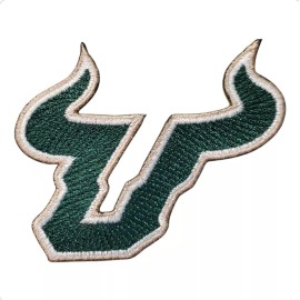 USF South Florida Bulls Vintage Style Patch. Embroidered. Iron On.3"x2.5"