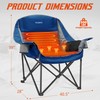 Oversized Extra Large Heated Padded Camping Chair up to 500lbs