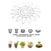 SK Canasta Plegable Frutero Huevera Cesta Multiformas Acero