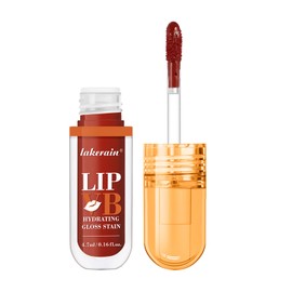 LIP VB Hydrating Gloss Stain – Lip Tint Gloss with 12HR Hydration Long-Lasting Moisture & Shine, Smooth Lip Stain with Glossy Finish, Non-Sticky, Rich Color for All Skin Tones (#5 FIERY BLAZE TINT, 1)