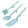 Rachael Ray Tools and Gadgets Lazy Crush & Chop, Flexi Turner, and Scraping Spoon Set / Cooking Utensils - 3 Piece, Light Blue