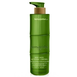 QUR Gel De Ducha Hidratante Seafoam Jasmine De 355 Ml, Limpiador Hidratante Con Extracto De Raíz De Zanahoria Y Agua De Mar De Bali Para El Cuidado Personal Diario, Sal, Kusamba By