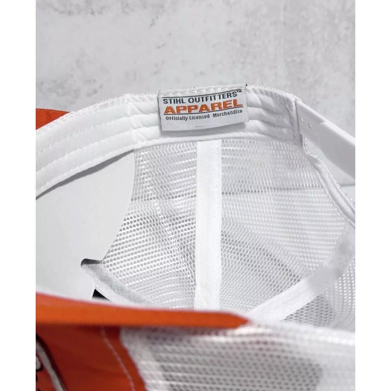 STIHL Chainsaw Patch Hat Snapback Mesh Trucker Orange Cap NEW
