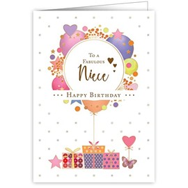 Quire Mac Classic Card Happy Birthday Niece,Multicoloured,115 x 163mm