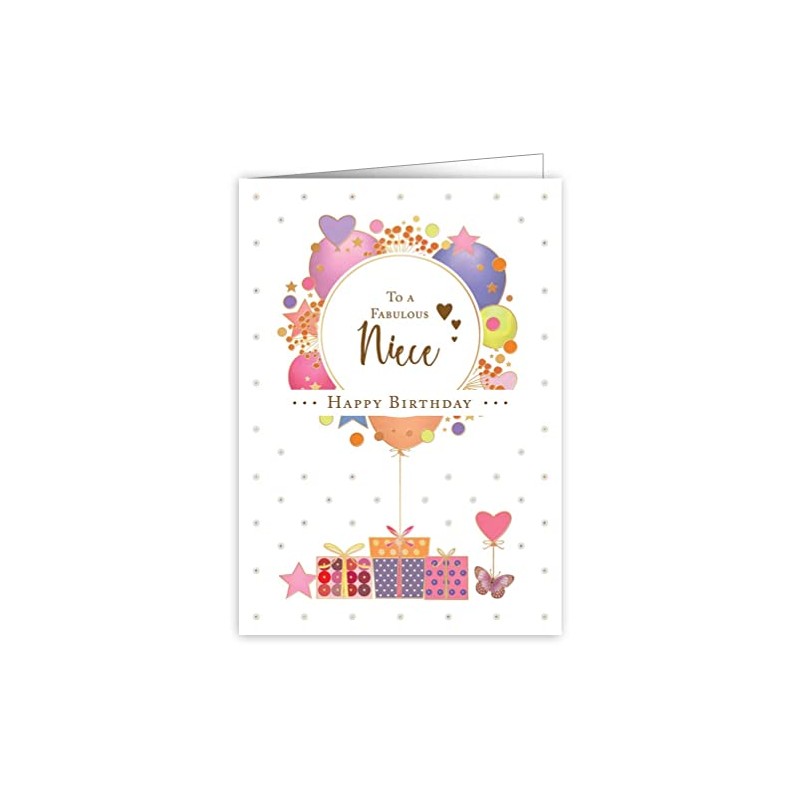 Quire Mac Classic Card Happy Birthday Niece,Multicoloured,115 x 163mm