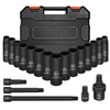 ARTIPOLY 20 Pieces 1/2" Drive Metric Deep Impact Socket Set,10mm-24mm