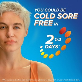 Abreva Docosanol 10% Cream Cold Sore Treatment, Fever Blister and Cold Sore Cream - 0.07 Oz Pump Bottle x 3