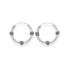 Heather Needham Sterling Silver Bali Hoop earrings, 3 x twist