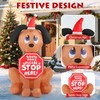 Christmas Inflatable Outdoor Decorations, 4FT Inflatables Dog Yard Decor with
