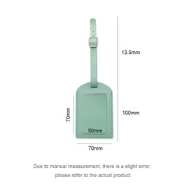 Quesuc Suitcase Tag with Address Label, PU Leather Luggage Tag for Men Women, Luggage Tag with Full Back Protection Cover for Suitcase, Travel, Business (Light Blue), lightblue