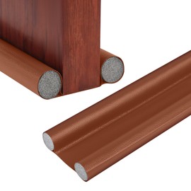 Draught Excluder for Doors, 96 cm PU Door Sealing Strip Bottom, Door Bottom Seal, Door Seals, Draught Excluder with Double Seal, Draught Excluder, Wind Stopper Protection Against Draughts and Noise