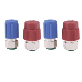 R12 R22 to R134A AC Retrofit Fitting Adapter Kit 8Pack, R12 to R134a Conversion Kit, R12 R22 to R134A High/Low Fitting Port Retrofit 1/4In to 7/16In Conversion Adapter, Fits for Ac Valve Core Kit