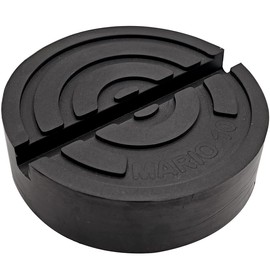 Mario10 Universal Round Hydraulic Jack Stand Rubber Slotted Frame Rail Protector Crimp Welding Protection 105x30mm Rubber Jack Pad Made in EU