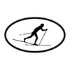 CafePress Cross Country Skier Oval Sticker Oval Car Bumper Sticker