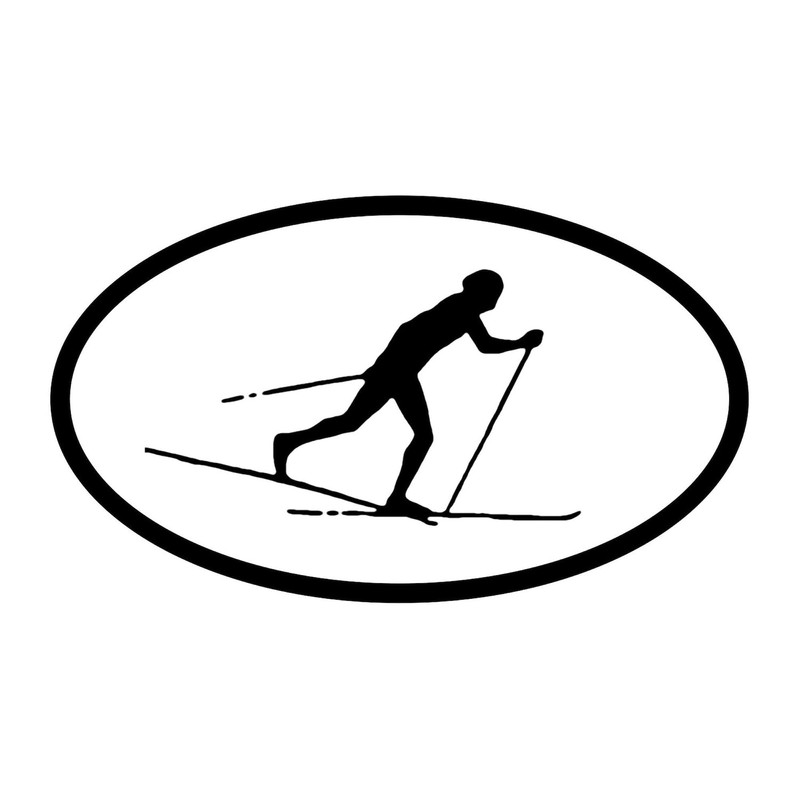 CafePress Cross Country Skier Oval Sticker Oval Car Bumper Sticker