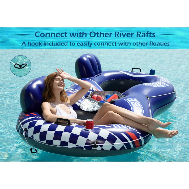 Jasonwell Inflatable River Tube Float - 2 Person Heavy Duty