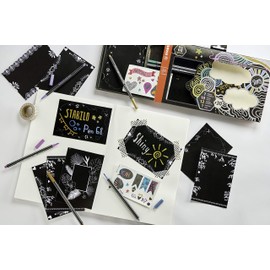 Premium Felt Tip Pen - STABILO Pen 68 Metallic - Creative Box Set - 7x Pen 68 metallic, 10x Cards, 12x Sticker, 1x Washi Tape