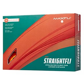 MAXFLI 2023 (Max-Fli) Golf Balls Straightfli Golf Balls Straight Fly Bend Resistant Balls Rules Compliant (Matte Orange)