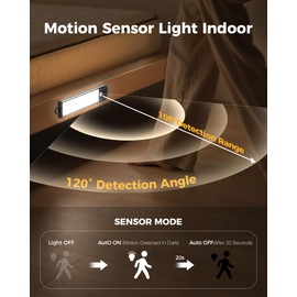 Under Cabinet Lighting 12.6" Closet Light 1500mah Battery Operated Lights Dimmable Motion Sensor Light Indoor Magnetic Lighting 32 LED Light Under Counter Lights for Kitchen Cabinet Home White 3pack