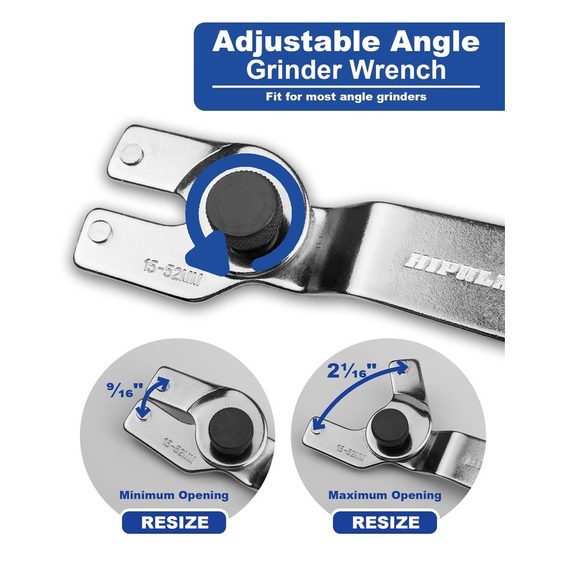 HIPULX 4-in-1 Angle Grinder Wrench | Multi-Function Pin Spanner |