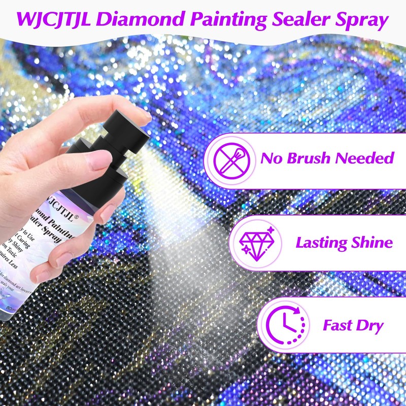 Upgraded Diamond Painting Sealer Spray - 30 Minutes Quick Dry