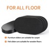 Reusable Large Furniture Glides for Carpet and Hardwood Floors, 9.8