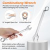 sourcing map Combination Wrench Offset 27mm 75-Degree 12-Point Box End