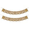 Jute Burlap Ramadan Mubarak Banner with Moon and Star Ramadan